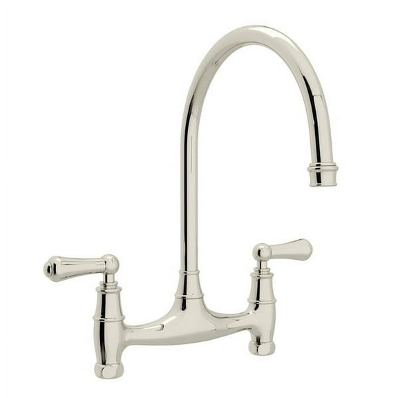 Open Box Rohl U4791 Perrin and Rowe Bridge High-Arc Kitchen Faucet, Available in Various Colors