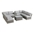 thumbnail image 5 of Living Source International 10-Piece Wicker Sectional Set with Cushion - Gray, 5 of 5