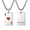 Silver-B, variant on Men's Stainless Steel Ace of Hearts Poker Pendant Necklace Silver Tone Playing Card Jewelry Gift for Him