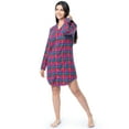 thumbnail image 2 of Fruit of the Loom Women's Beyond Soft Long Sleeve Button Down Flannel Sleepshirt, Sizes S-4X, 2 of 9