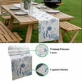 thumbnail image 5 of Blue Coastal Table Runner - 90 Inch Long, Kitchen Dining Table Runner Dresser Scarves, Summer Beach Turtle Coral Starfish Jellyfish Farmhouse Decor for Coffee Tables Wedding Party Banquet, 5 of 8