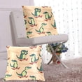 thumbnail image 6 of Cartoon Crocodiles Play Skateboard Throw Pillow Covers Pillowcases 16 x 16 Inch Home Decor 2 Packs for Bedroom Sofa, 6 of 6