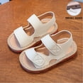 thumbnail image 2 of Fesfesfes Baby Boys and Girls Fashionable Casual Comfortable and Breathable Soft Soled Children's Sandals with Adhesive for Summer Beach and Outdoor Use(Beige#2,6-9 Months), 2 of 3