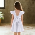 thumbnail image 4 of POIUYTR Girls Summer Midi Dress Casual Crewneck Ruffle Cap Sleeve Pleated Dresses Kids High Waist Outfits, 4 of 6