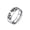 Tiger, variant on Unisex 8mm Stainless Steel Creative Simple Unique Artistic Sketch Animal Wolf Pattern Signet Ring Hip Hop Statement Band Silver Size 9