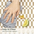 thumbnail image 4 of Floral Checkerboard Anti-Fatigue Kitchen Mat Set of 2, Cushioned Foam Kitchen Mats for Floor, Waterproof Non Slip Comfort Mat, Modern Kitchen Rug for Kitchen Decor, Sink, Khaki Tan, 4 of 6