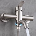 thumbnail image 1 of Grifo Mezcdor de de Acero Inoxidable, Sistema de Baño, Desviador de , Núcleo de Válvu de Cerámica, Superficie Montada en Pared, Válv Baoblaze cabeza de ducha de baño, 1 of 8