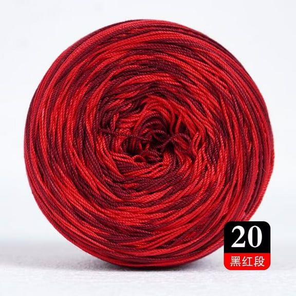 Namzi Soft Yarn for Crocheting - 1 roll Yarn Multicolor, Gradient Cotton Yarn, Ultra-Soft & Breathable, Ideal for Handcrafts, Yarn Category, Easy to Weave.black red