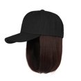 thumbnail image 2 of PENGXIANG Baseball Cap With Hair Extensions Straight Short Bob Hairstyle Adjustable Removable Wig Hat 7.9inch For Woman Girl, 2 of 4
