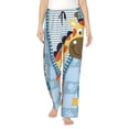thumbnail image 2 of Picia Giraffe Come Out From Zipper Womens Soft Woven Cotton Elastic Waistband Sleep Pajama Pant Lounge Sleep Pant With Pockets And Drawstring-Large, 2 of 9