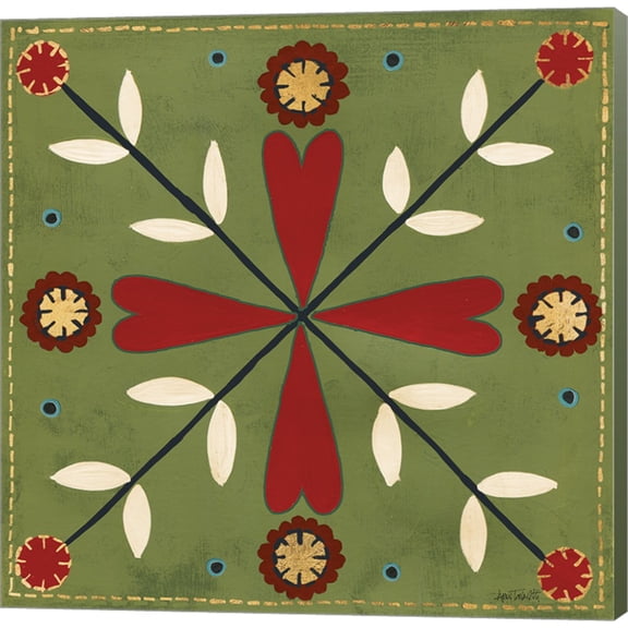 Great Art Now Festive Tiles II by Anne Tavoletti Canvas Wall Art