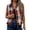 Khaki, variant on Plaid Vest for Women Plus Size V-Neck Sleeveless Flannel Layering Piece for Casual Fall Spring Outfits Outdoor Wear