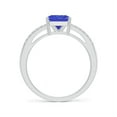 thumbnail image 2 of ANGARA Natural Solitaire Emerald-Cut 1.5 ct Tanzanite Split Shank Ring in 14K White Gold for Women (Size-7mm) | December Birthstone, Anniversary, Jewelry Gift for Women | Natural Tanzanite Ring, 2 of 9