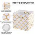 thumbnail image 2 of Posprica Collapsible Storage Bins 11 11 Fabric Storage Baskets Set Of 4 Cream-Gold Lantern, 2 of 5