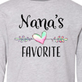 thumbnail image 4 of Inktastic Nana's Favorite- Heart Grandchild Long Sleeve Youth T-Shirt, 4 of 5