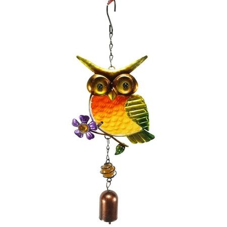 

Jeborah Owl Wind Chime Pendant Color Glass Decoration Home Craft Gift Wind Chime