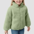 thumbnail image 2 of Zshosam Girls Jacket Baby Jacket Toddler Winter Coats Newborn Infant Fleece Snow Clothes Size 3T 4T,(Light Green 3-4 Years), 2 of 6
