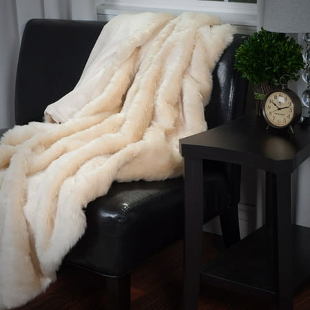 Somerset Home Luxury Long Haired Faux Fur Throw