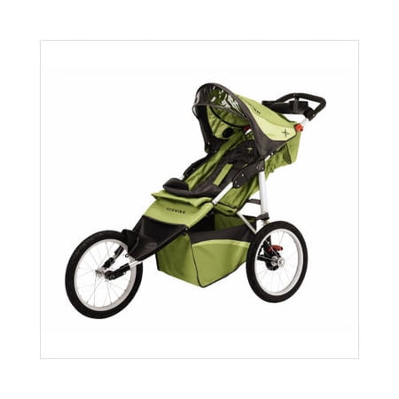 Schwinn 13-SC112 Arrow Fixed Wheel Single Jogger-Stroller - Green-Gray