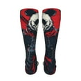 thumbnail image 6 of Pofeuu Red Black Eastern Panda Warrior Print Stockings, Adult Running Hiking Socks for Youth and Adult-One Size, 6 of 8