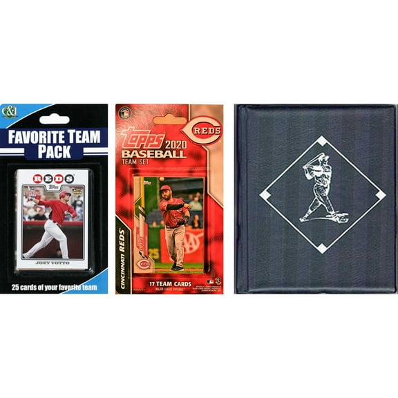 C&I Collectables MLB Cincinnati Reds Licensed 2020 Topps Team Set & Favorite Player Trading Cards Plus Storage Album