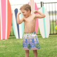thumbnail image 4 of FORMRS Boys Swim Trunks Quick Dry Mesh Liner Boardshorts Sizes XS-XL, Seaside Boat, 4 of 7