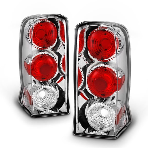AKKON - For [Altezza Style] 2002-2006 Cadillac Escalade Sport & ESV Sport Chrome Clear Tail Light Brake Lamps Pair