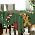 thumbnail image 5 of Yayeee Tablecloths 54" x 54" Rectangle Wrinkle Resistant Party Table Cover, Yellow Christmas Gingerbread, 5 of 8