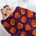 thumbnail image 4 of Manta de Halloween con esqueleto fantasma y calabaza, manta de franela para Halloween, para sala de estar, cama, silla, decoración, 4 of 5