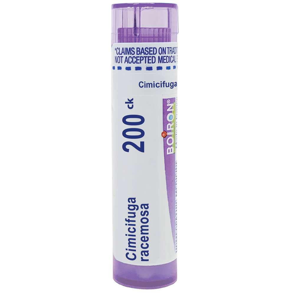 Boiron Cimicifuga Racemosa 200CK, Homeopathic Medicine for Menstrual Cramps Improved By Lying Down, 80 Pellets