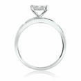 thumbnail image 3 of TAAPSEE JEWELS Cubic Zirconia Round Cut His & Her Wedding Trio Ring Set 14K White Gold Plated Silver, 3 of 4