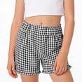 thumbnail image 6 of DxhmoneyHXKids Shorts Youth Kids Elastic Waist Plaid Print Athletic Shorts Classic Fit Quicky Dry Workout Shorts with Pockets for 5-16Years, 6 of 8
