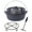 Black, variant on Olurrisa Pre-Seasoned Cast Iron Dutch Oven With Skillet Lid, Outdoor Camping Deep Pot for Camping Fireplace Cooking BBQ Baking Campfire, With Iron Pot Rack, 12 Quart