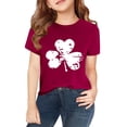 thumbnail image 4 of Ruyang St Patricks Day Cute Irish Shamrock Graphic Shirt for Girls Summer Short Sleeve Tee Tops Toddler Kids Cotton Crewneck T-Shirt, 4 of 8