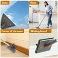 thumbnail image 6 of Wall Cleaner Mop with Long Handle Triangle and Rectangle Mop Head Baseboard Cleaner with Scraper 360° Rotatable Ceiling Cleaner Mop with Reusable Mop Pads for Wall Windows Floors, 6 of 10