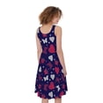 thumbnail image 2 of Gifts For Butterflies Lovers. Girly Heart And Butterfly Pattern Print Sleeveless Knee Length Dress, Butterfly Fashion Summer Maxi Dress For Women., 2 of 4