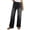 Black, variant on Fashion Washed Elastic Waist Wide Leg Jeans for Women High Waisted Stretchy Pull On Jeans with Pockets Ideal for Business Casual Light Blue