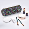 thumbnail image 2 of Disketp Watercolor Floral Paisley Estuche Organizador de Lápices de Cuero, Estuche de Oficina con Cremallera para Bolígrafo y Lápiz, 2 of 6
