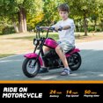 thumbnail image 6 of NEECHIPRO 24V Ride on Electric Dirt Bike for kids, 250W Motorcycle with Key Start,14 MPH, For Age 13+,Pink, 6 of 7