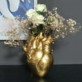 thumbnail image 3 of Resin Heart Vase Flower Pot Desktop Decoration Ornament for Living Room Bedroom, 3 of 4