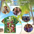 thumbnail image 6 of Netecom Santa Claus Christmas Hawaiian Shirt, Golfer Holiday Button Down Summer Beach Short Sleeve Shirt, S-5XL, 6 of 6
