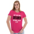 thumbnail image 3 of They Call Me A Dreamer Sleep A Lot Womens Fitted Plus Size Graphic Tee Brisco Brands 2X, 3 of 5