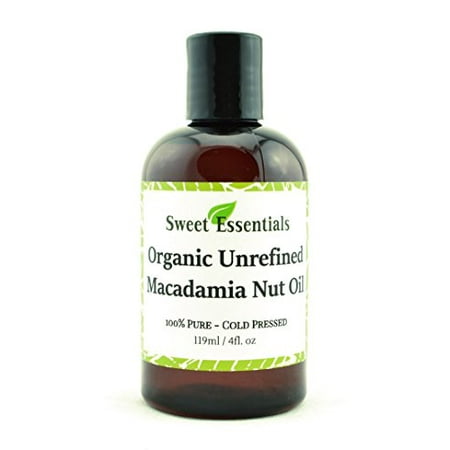 100% Pure Cold Pressed Organic Virgin / Unrefined Macadamia Nut Oil - 4oz - Imported From Italy - Offers Relief From Dry & Cracked Skin, Eczema, Baby Eczema, Psoriasis, Dermatitis, Rosacea & All (Best Oil For Baby Dry Skin)