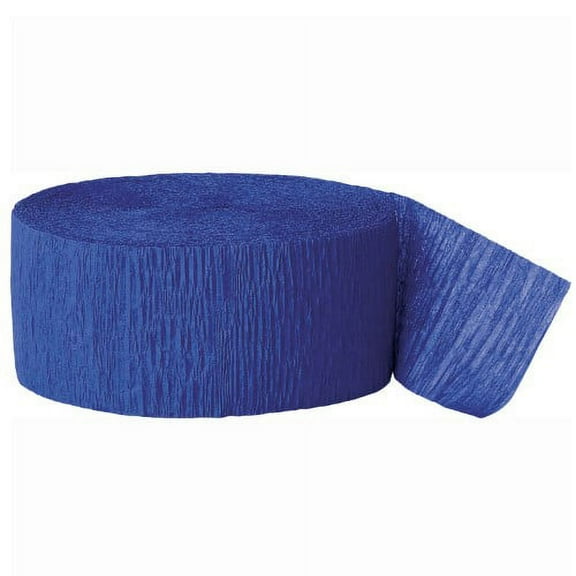 Unique Party Streamer Crepe Paper Royal Blue (Pack of 4)