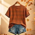 thumbnail image 4 of IWRICH Women's Maple Leaf Printed Short Sleeve T Shirts Casual Loose Fit Crew Neck Tops Fall Stylish Tees, 4 of 4