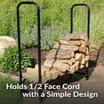 thumbnail image 3 of Sunnydaze Outdoor Heavy-Duty Steel Firewood Log Rack Holder and Weather-Resistant Polyester Log Rack Cover - 4' - Black, 3 of 10