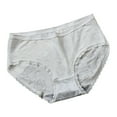 thumbnail image 2 of Sunvit-Panties Womens Cotton Mid-Rise Briefs - Gray, Size L - Lace Trim Floral Pattern Breathable Soft Elastic Waist Daily Wear Underwear, 2 of 3