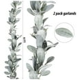 thumbnail image 5 of 2 Pcs Artificial Flocked Lambs Ear Garland - 6Ft/Piece Soft Faux Vine Greenery and Leaves for Framhouse Mantle Decor, 5 of 6