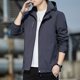 thumbnail image 3 of Terciopelo Invierno Hombres Color Sólido Con Capucha Con Cremallera Manga Larga Sprinter Otoño Suelto Casual Versátil Cómodo Chaqueta De Viaje, 3 of 5