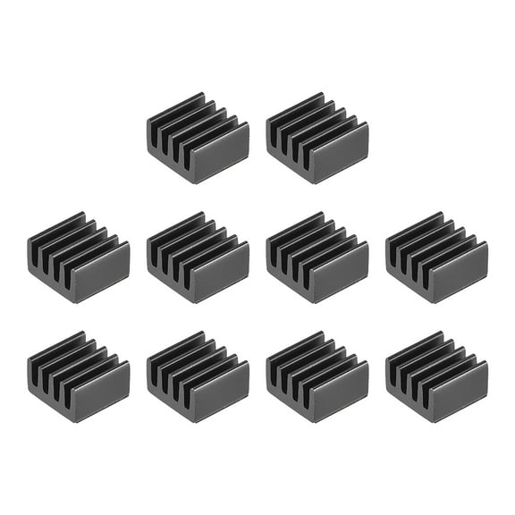 5x9x9mm Black Aluminum Heatsink Adhesive Cooler Pad for Cooling 3D Printers 10Pcs